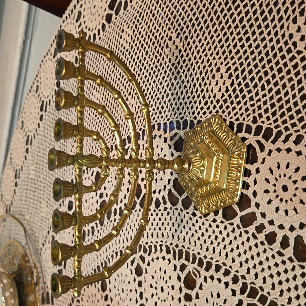 Vintage Brass Menorah by Wainberg